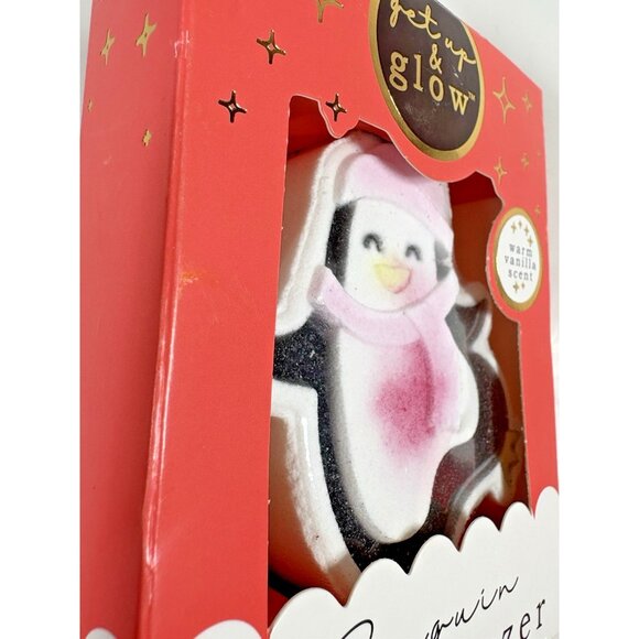 Get Up & Glow Bath Bomb Fizzer Fruity Gingerbread Vanilla Penguin Color Changing - Picture 7 of 9